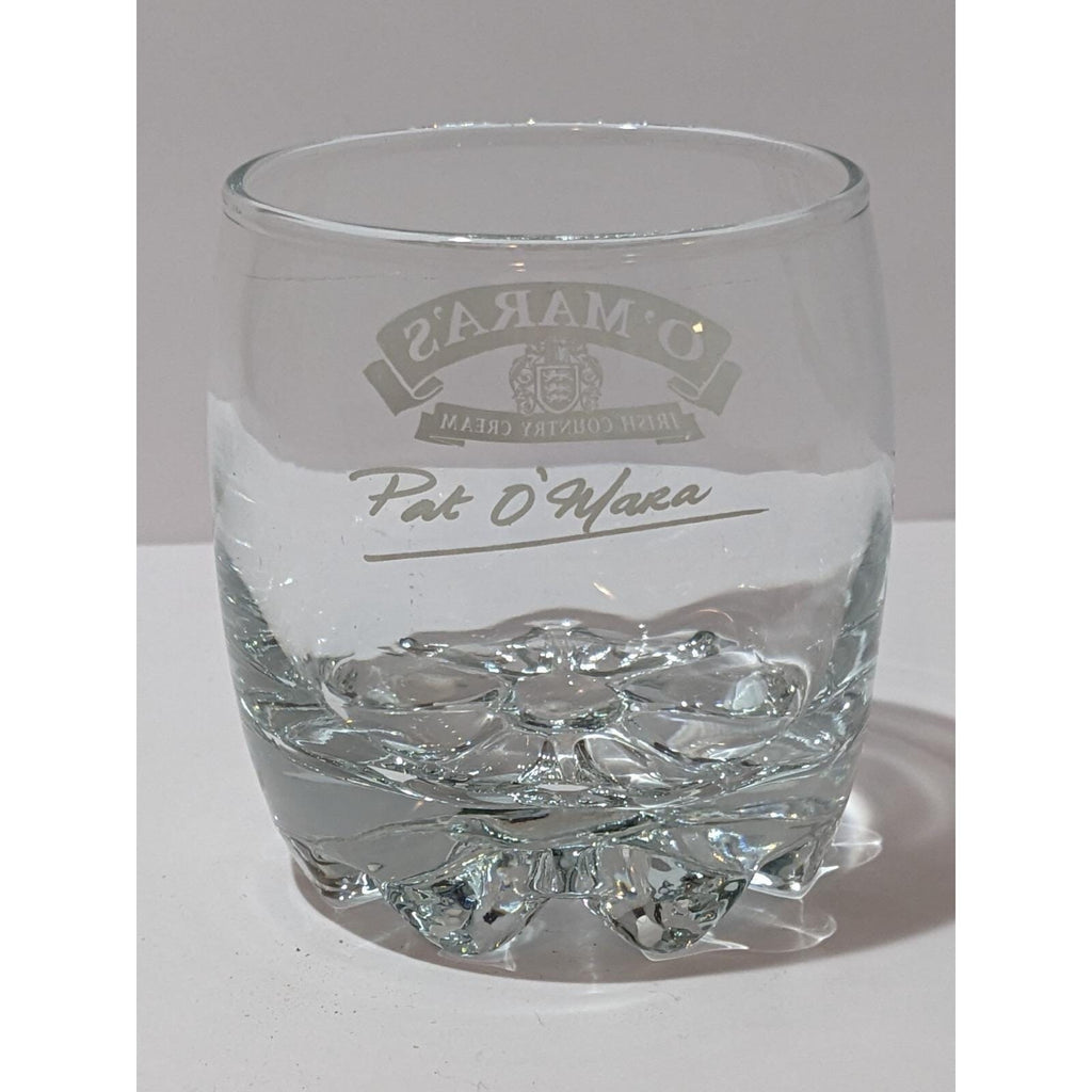 Vintage OMara Irish Country Cream Glass Etched Logo Cocktail Glass