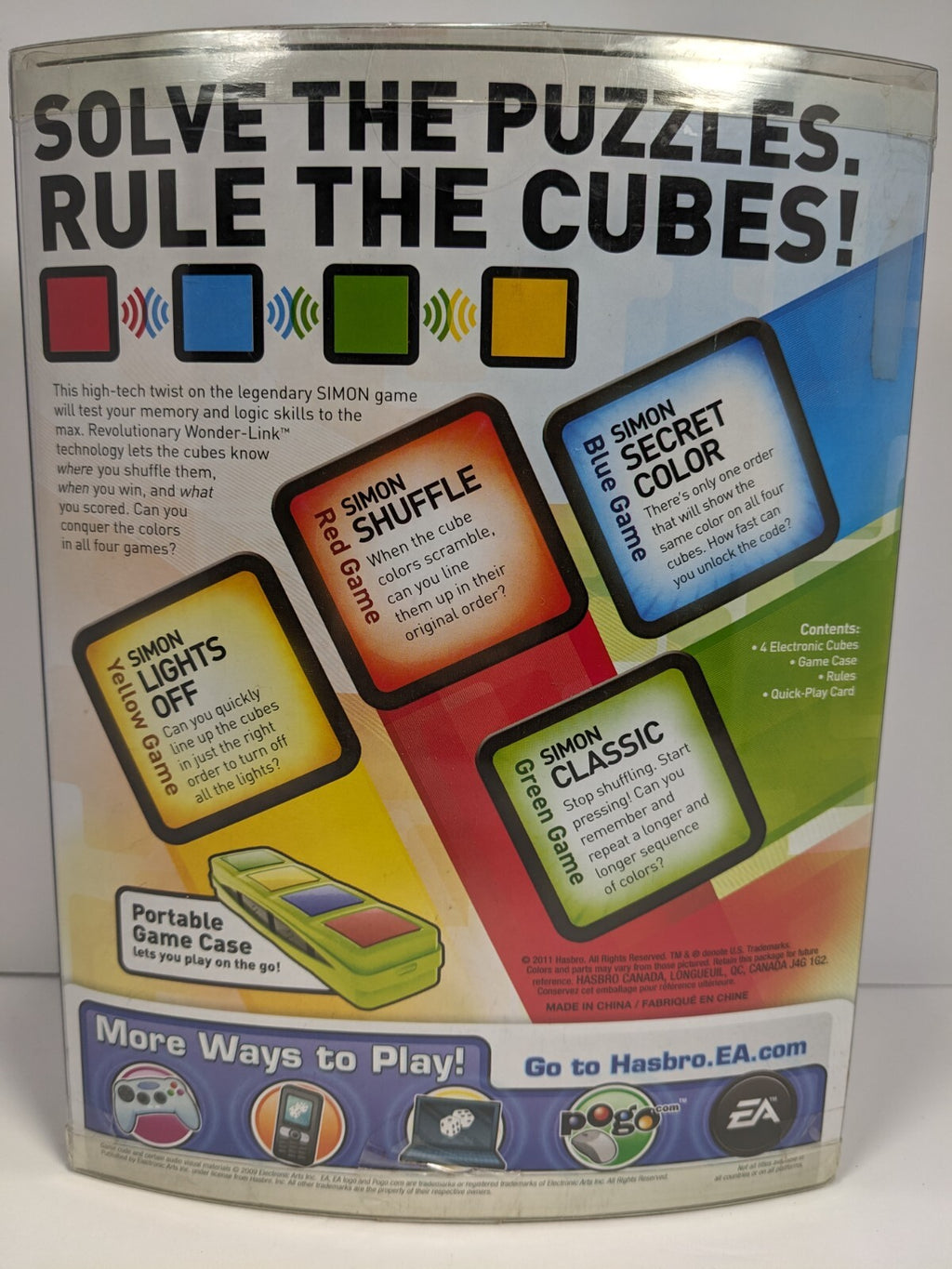 SIMON FLASH Hasbro Electronic Game Cubes with Light, Sound & Changing Colors New