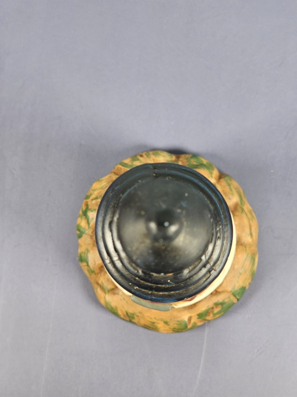 Vintage Ks Collection Beige Brick Red Diamond Design Lighthouse 6" Tall