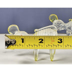 Vintage Lucite Mouse Figurines Clear Yellow Hong Kong