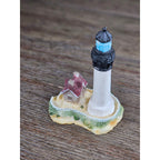 Resin Lighthouse Figurine Coastal Decor Mini Lighthouse Nautical Accent