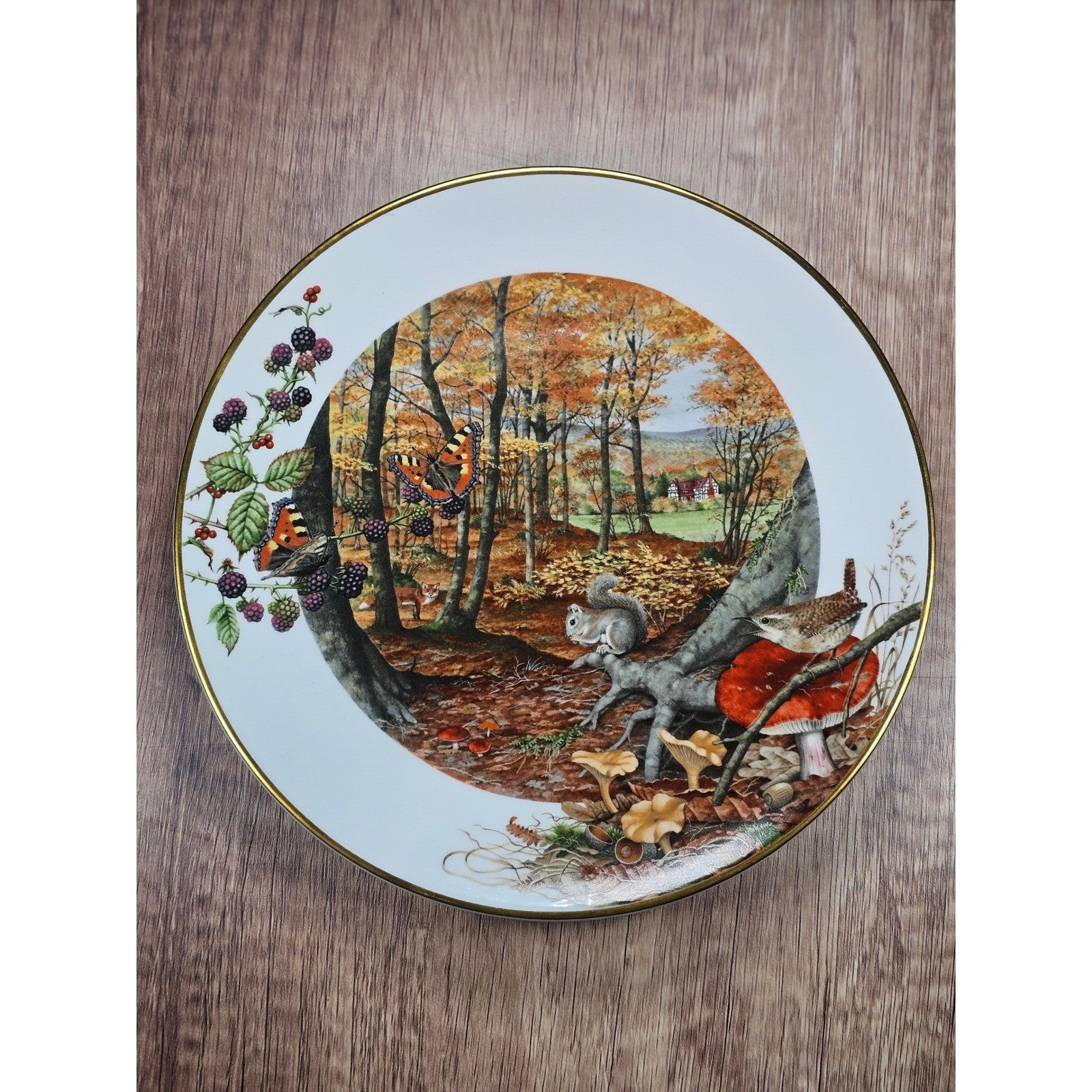 Franklin Porcelain Autumn Plate Colours of Autumn October Peter Barrett