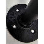 Black Pipe Shelf Bracket 7 Inch Industrial Metal Wall Mount