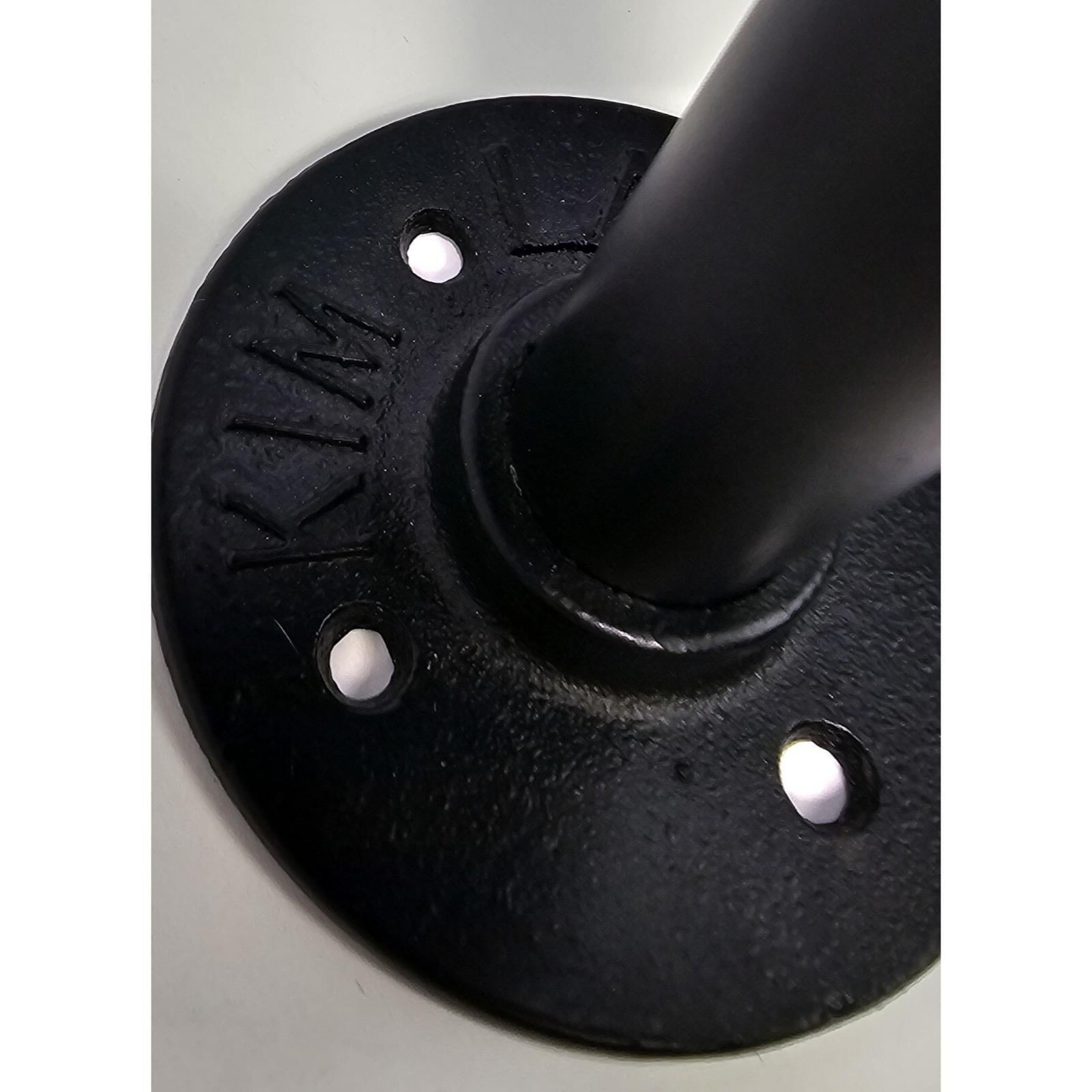 Black Pipe Shelf Bracket 7 Inch Industrial Metal Wall Mount