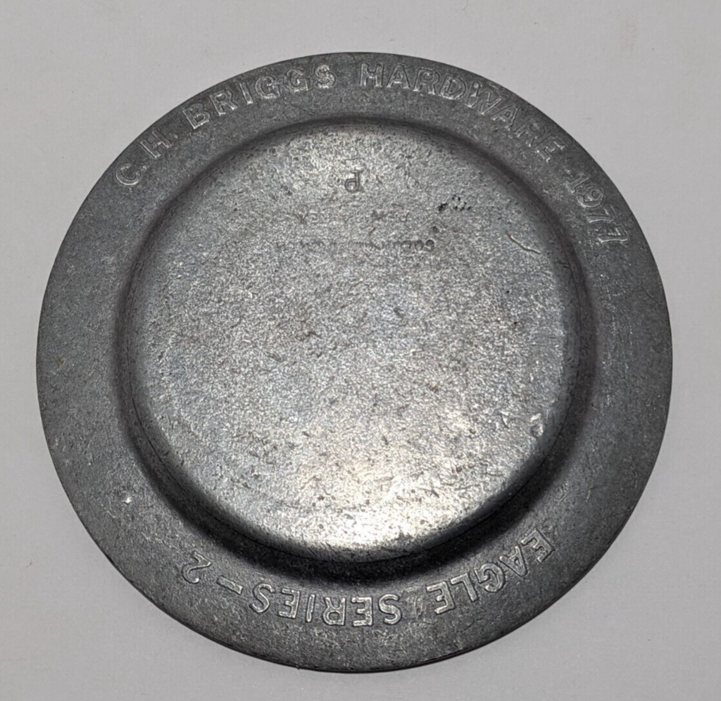 Pewtarex “Eagle Series #2” 1977 Pewter Plate CH Hardware Vintage Embossed Eagle