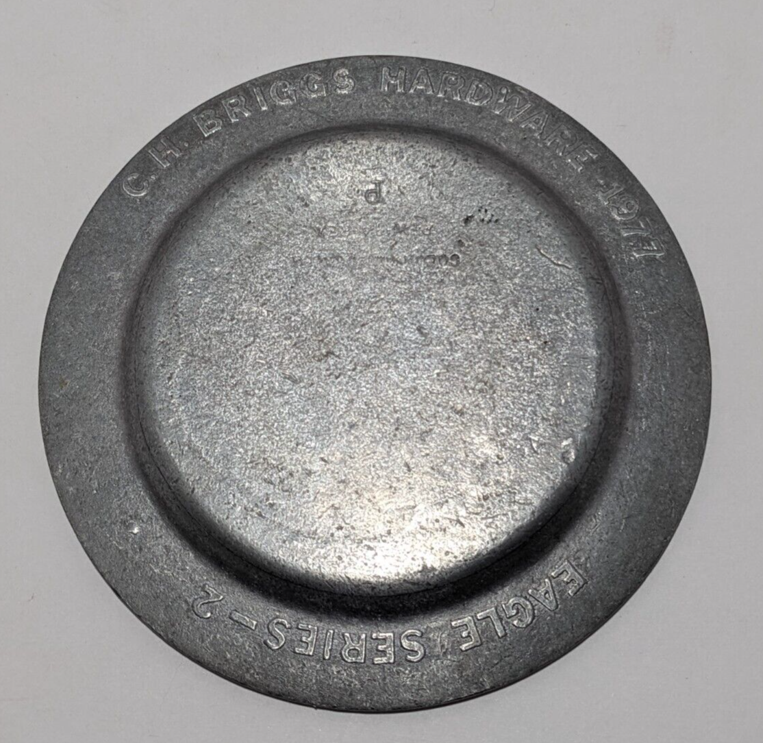 Pewtarex “Eagle Series #2” 1977 Pewter Plate CH Hardware Vintage Embossed Eagle