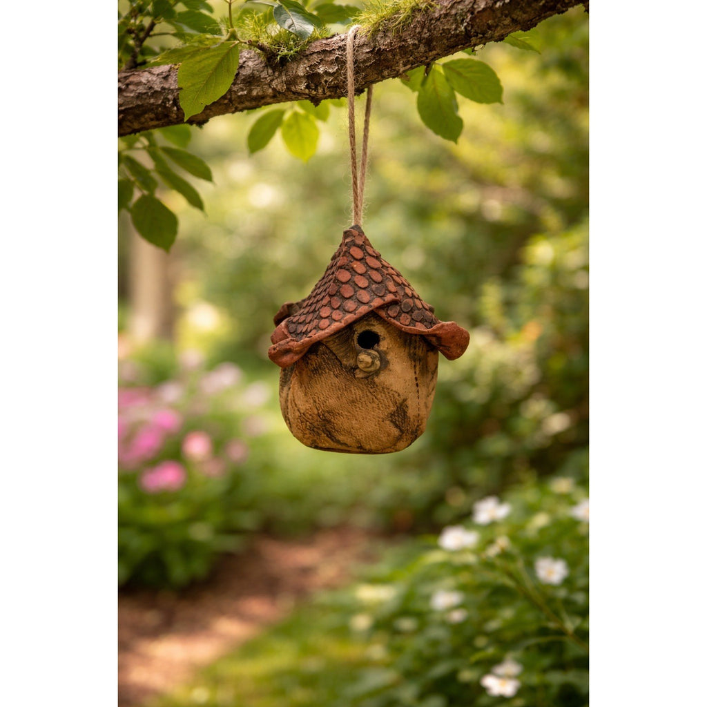 Handmade Terracotta Bird Figurine Folk Art Rustic Home Decor