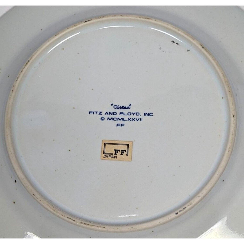 Fitz Floyd Oiseau Salad Plate Finch Dragonfly 7 Inch