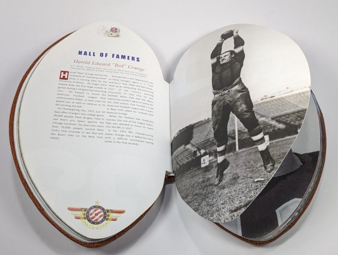 History Of The NFL 2008 Murray Books Football Hard Cover Shaped Book