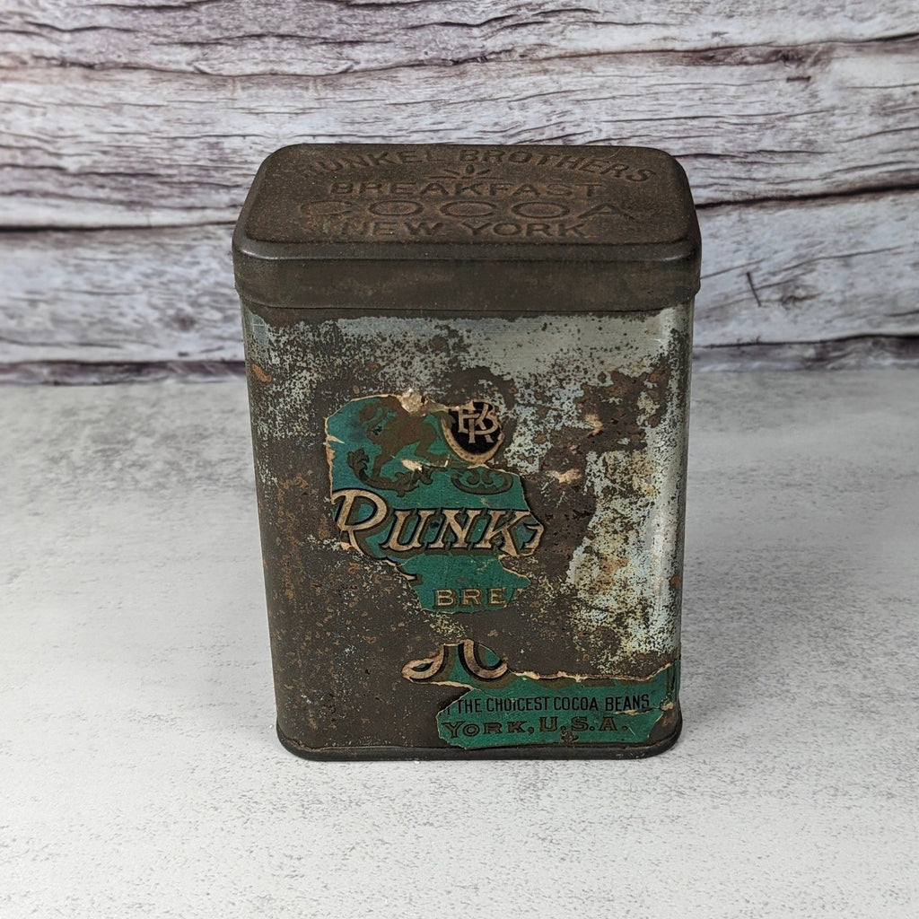 Antique Runkel Brothers Breakfast Cocoa Tin York PA