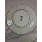 Vintage Stoneware Plates Blue Green Geometric Dessert Plates
