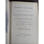 1880 Life of Zachariah Chandler Hardcover Detroit Post Tribune