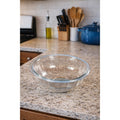 Vintage Clear Glass Mixing Bowl | 9.5" Round Utility Bowl