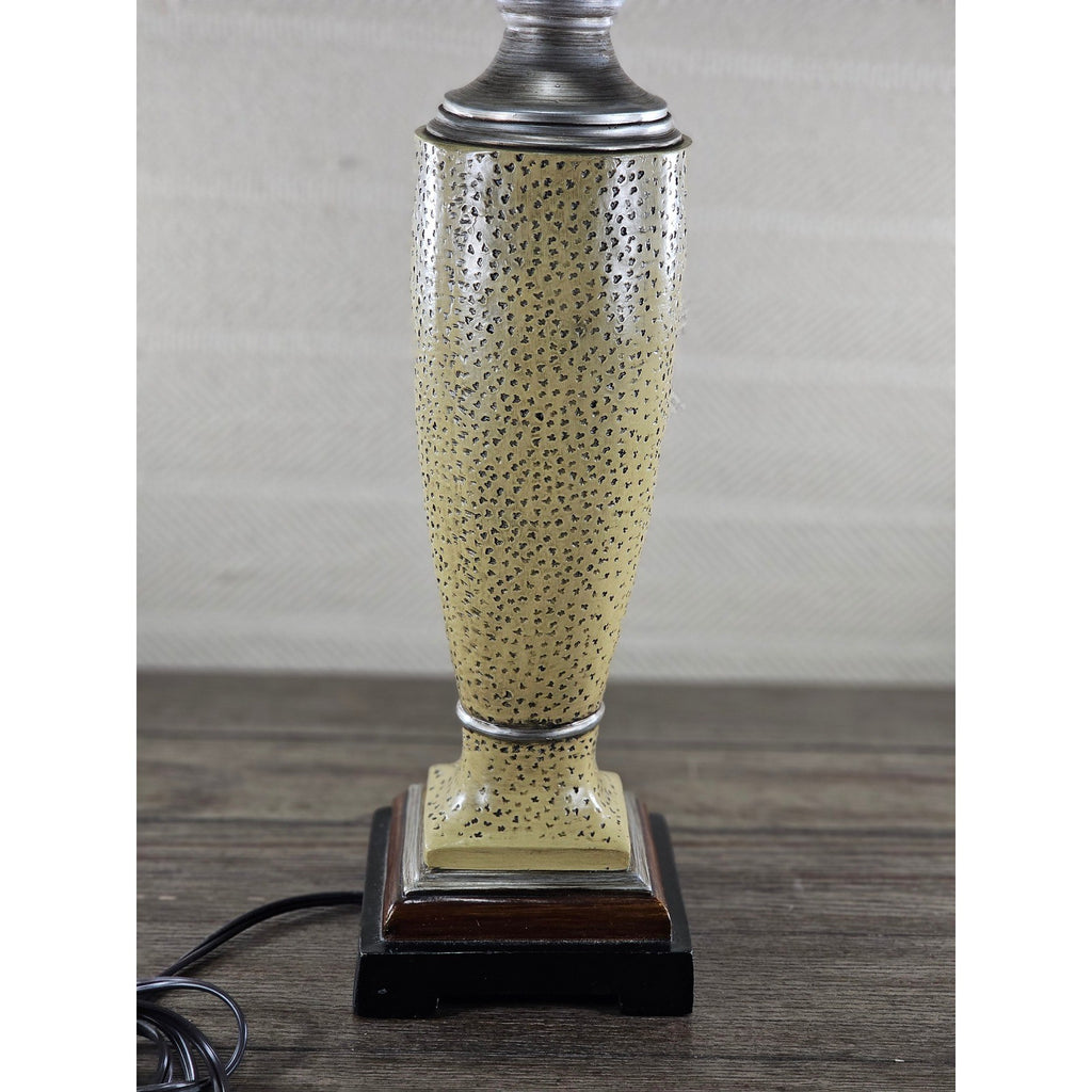 Vintage Textured Table Lamp 28.5" Tall Speckled Cream Base