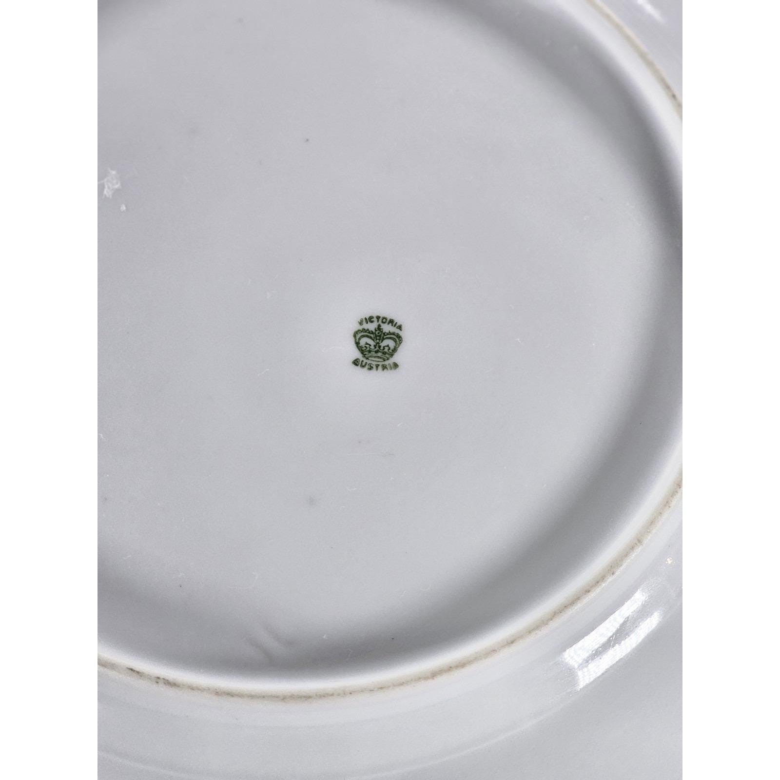 Antique Royal Vienna Porcelain Cabinet Plate Portrait Teal Olive 10 Inch