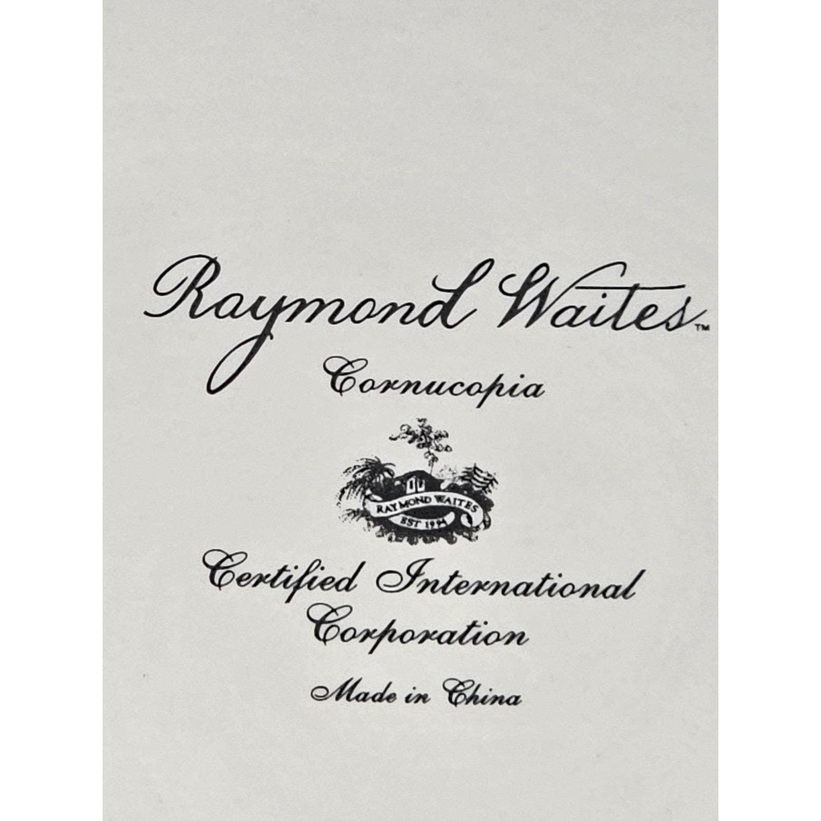 Raymond Waites Cornucopia 10.5″ Vintage Dinner Plate — Fruit Motif Porcelain