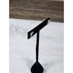 Vintage Rhinestone F Stud Earrings Silver Tone Initial Letter Posts