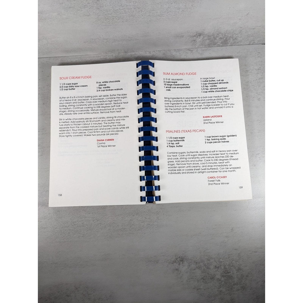 1989 LA County Fair Cookbook Award Winning Recipes Spiral Bound