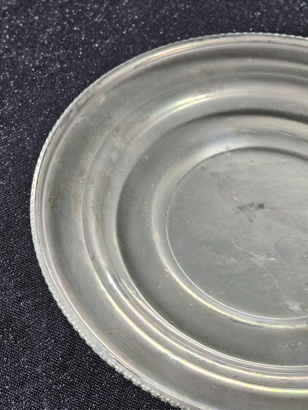 MCM Vintage BW Buenilum Hand Forged Hammered Aluminum Plate 6 1/2" Collectible