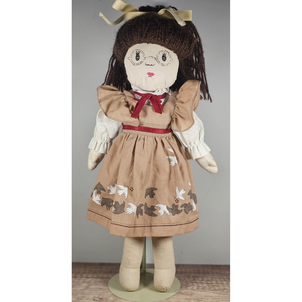Vintage 17" Handmade Cotton Girl Doll