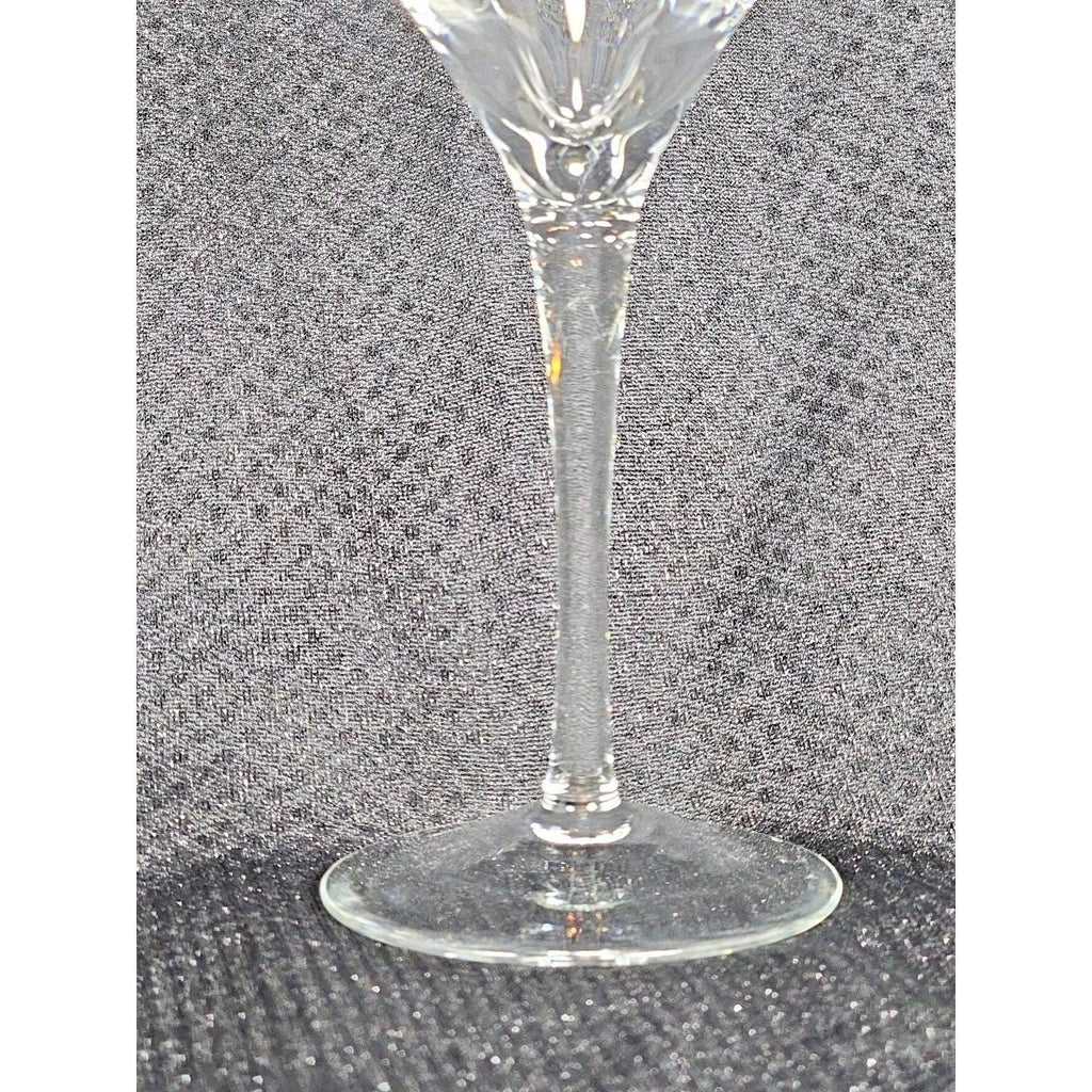 Vintage Crystal Wine Glass Clear Stemmed Barware 6.5"