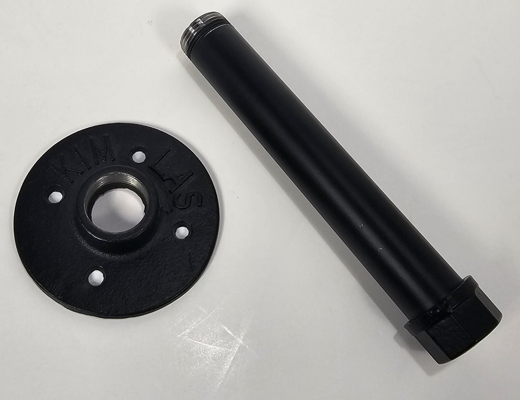 7" Black Industrial Pipe Shelf Bracket – Heavy-Duty Industrial Style