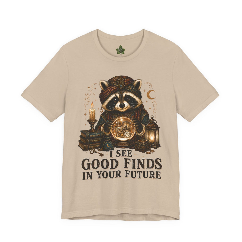 Fortune Teller Raccoon Shirt, Thrift Lover Crystal Ball Tee