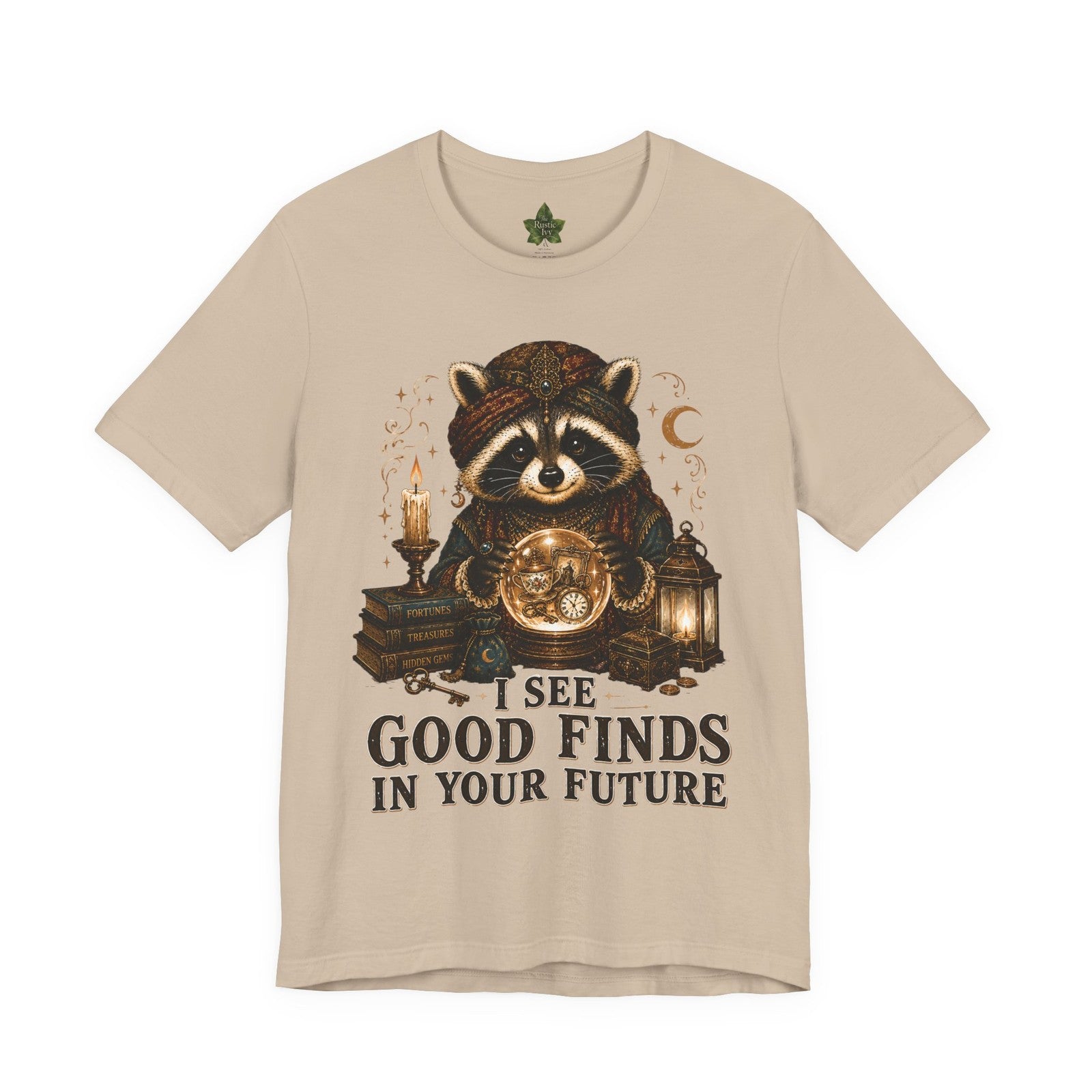 Fortune Teller Raccoon Shirt, Thrift Lover Crystal Ball Tee