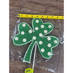 Set of 4 Green Polka Dot Clover Sprays 19" Glitter St Patrick Picks