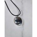 Vintage Sacred Heart Pendant Necklace Oval Catholic Medal
