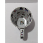 Iceland Porcelain Mug Flags Crests Gold Lettering Souvenir Cup