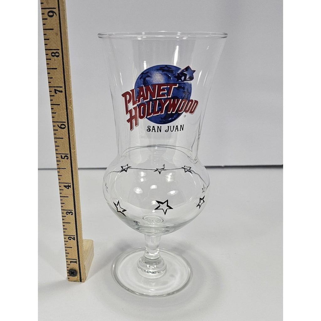 Vintage Planet Hollywood San Juan Hurricane Glass Barware