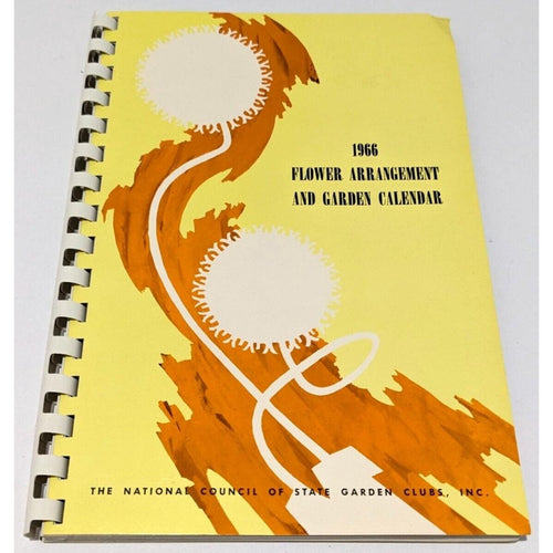 Flower Arrangement Garden Calendar 1966 Spiral Boxed Vintage