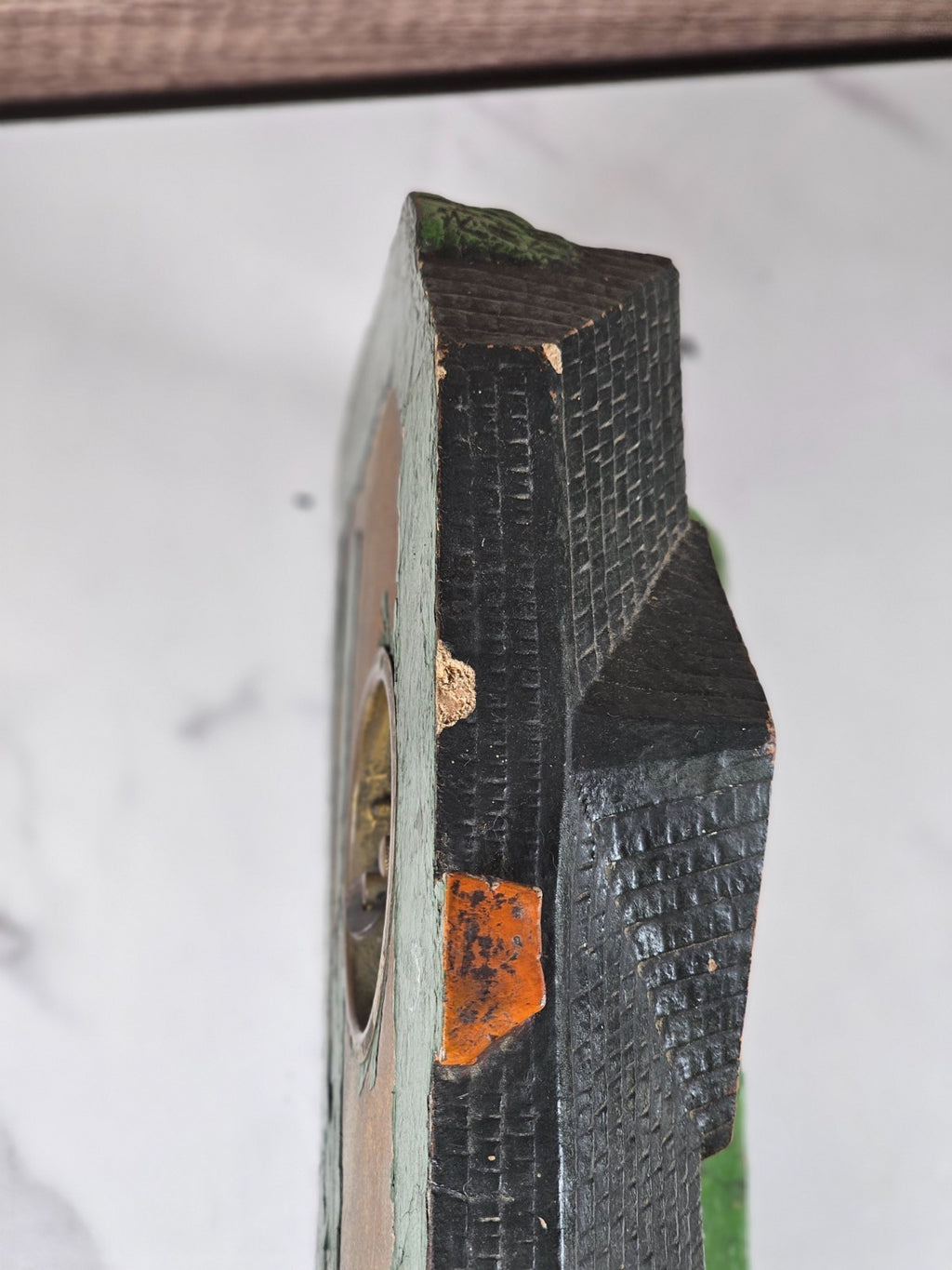 1920's  LUX Clock Co "Bungalow Deluxe Art Clock" Novelty Desk Clock