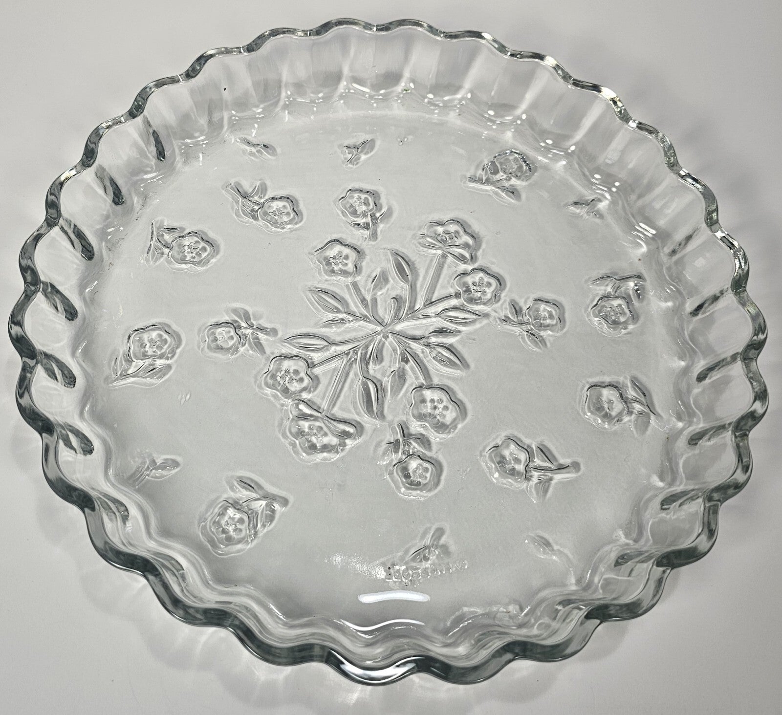 Anchor Hocking Clear 10" Quiche Tart Dish | Vintage Oven Proof Glass Bakeware
