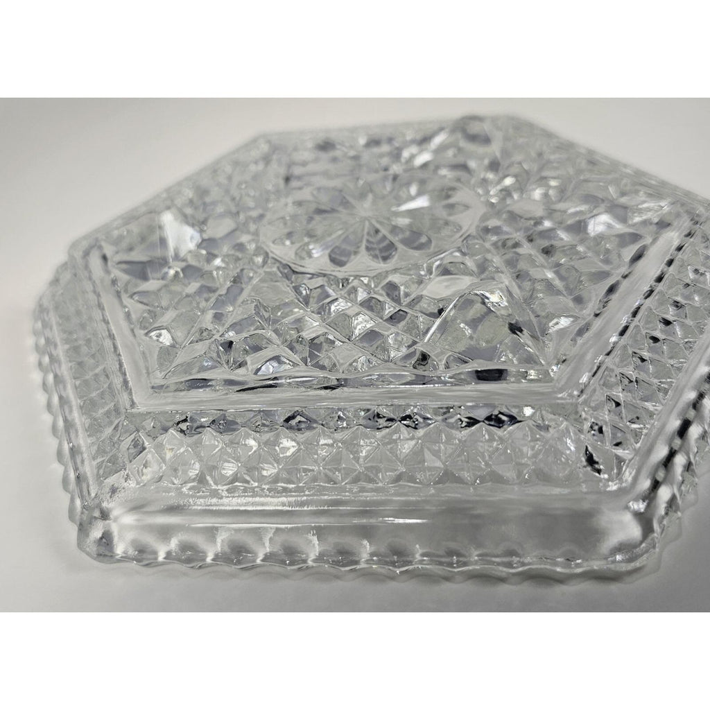 Anchor Hocking Wexford Footed Glass Dish 7.5 Inch Candy Bowl