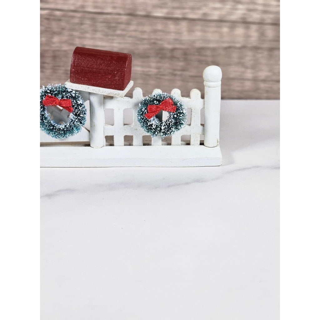 Vintage Lemax Christmas Village Accessories Fence Bench Firewood Set