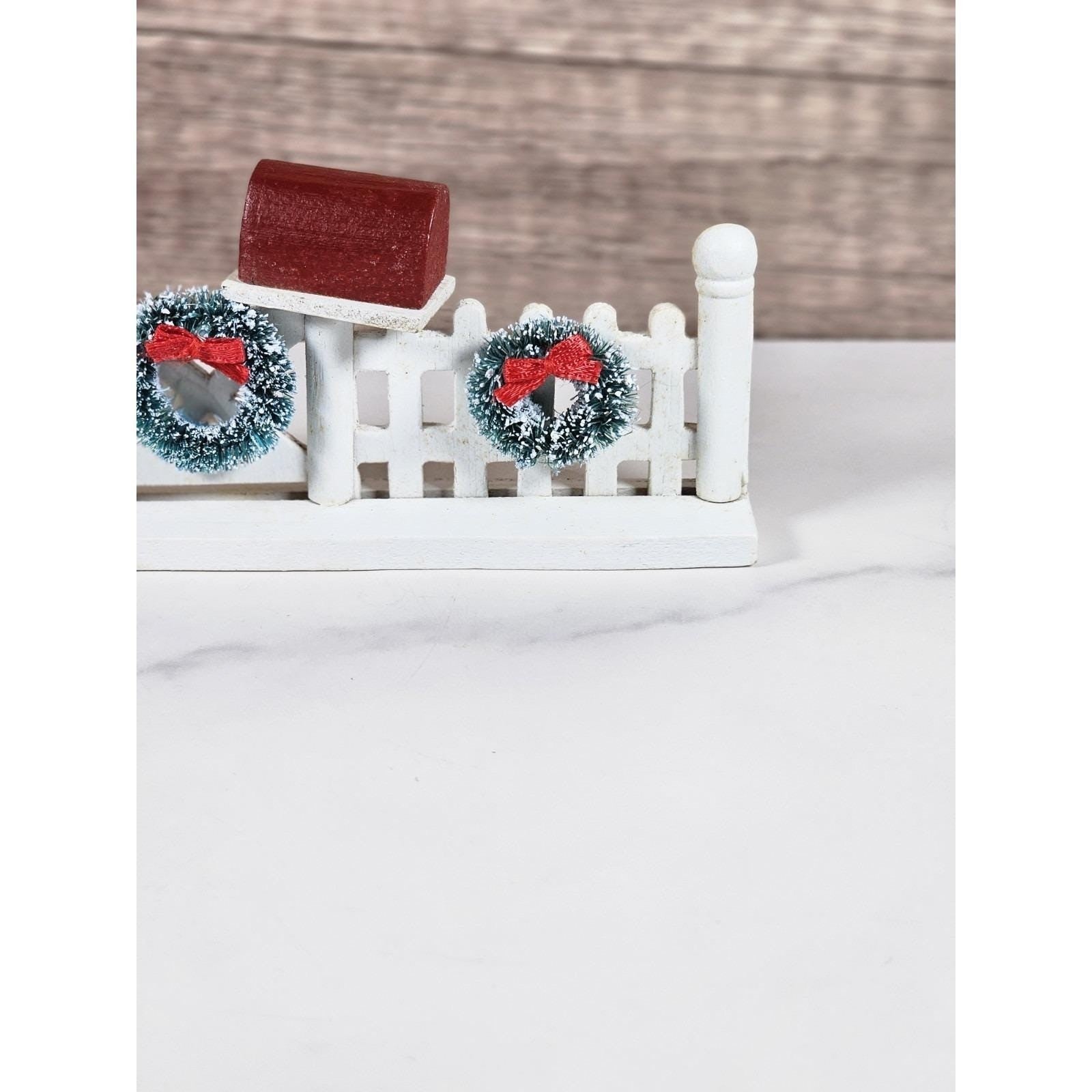 Vintage Lemax Christmas Village Accessories Fence Bench Firewood Set