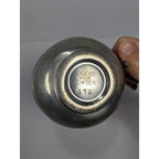 Rogers Pewter Coffee Pot Rattan Handle Mid Century Solid Pewter
