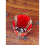 Vintage Culver Thai Goddess Highball Glass | Red & 22K Gold Barware