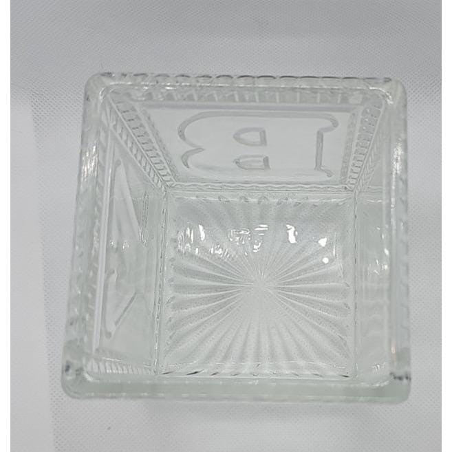 Vintage Mikasa Crystal Baby Keepsake Box BABY Glass Memory Box