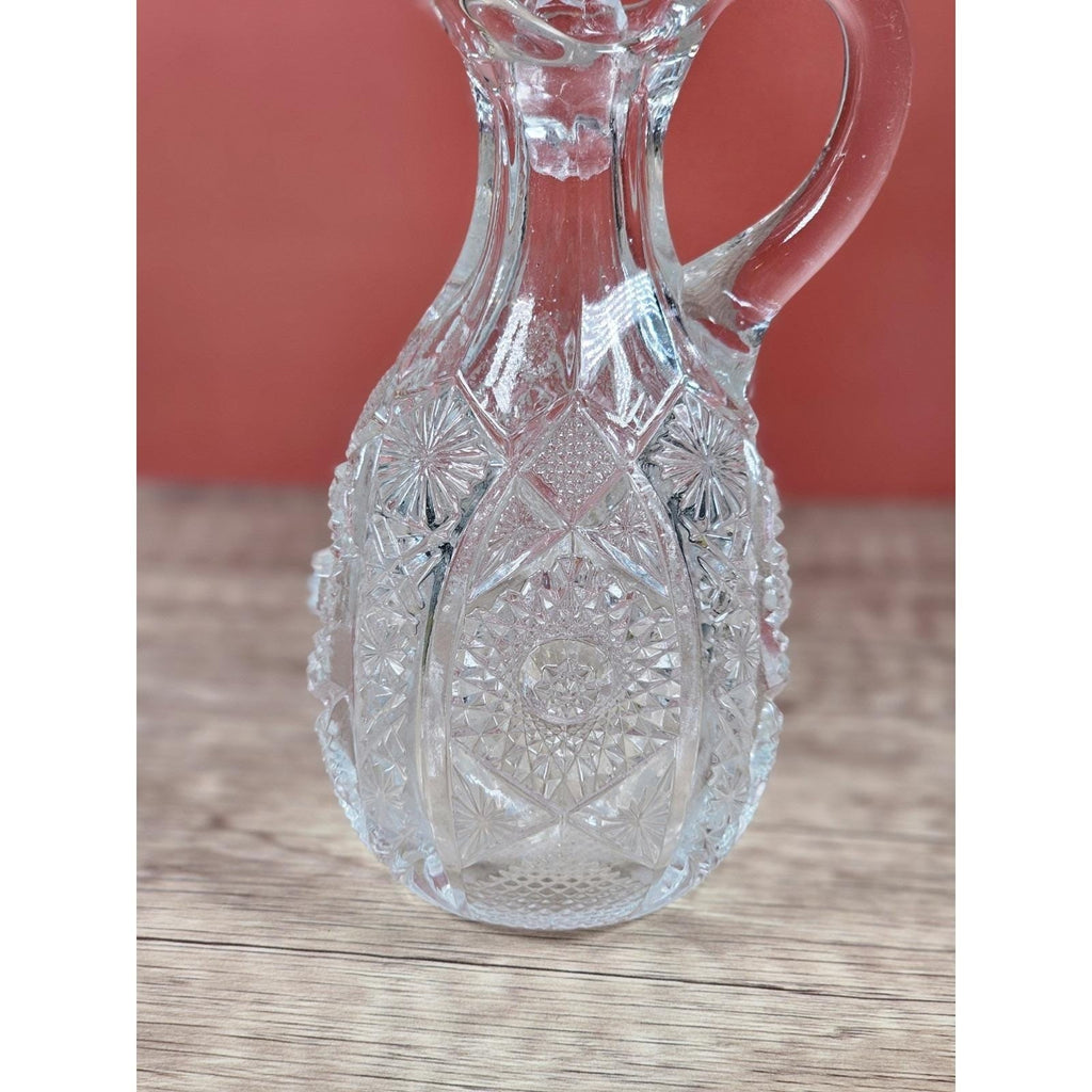 Vintage EAPG Imperial Glass Cruet Octagon Bellaire 7" – Damaged Stopper