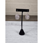 Vintage Sterling Buddha Head Dangle Earrings Spiritual Boho