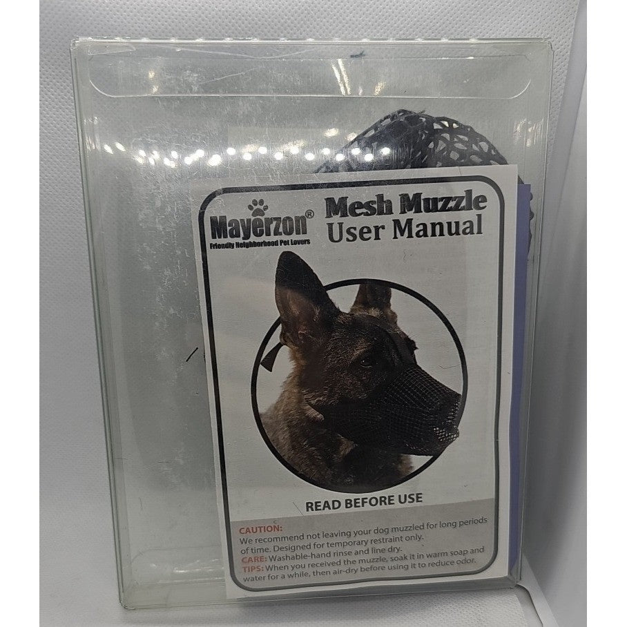 Mayerzon XS Black Dog Muzzle Adjustable Basket Style Pet Accessory