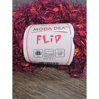 Title: Moda Dea Flip Claret Bulky Novelty Yarn 55 Yards Eyelash Ribbon