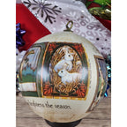 Hallmark 1982  Satin Christmas Ornaments Set of 3 Vintage