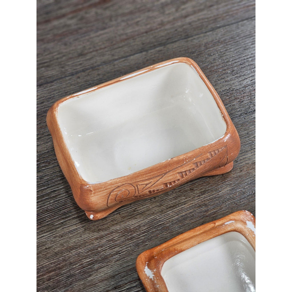 Vintage Hand-Painted Southwest Trinket Box Desert Landscape Signed