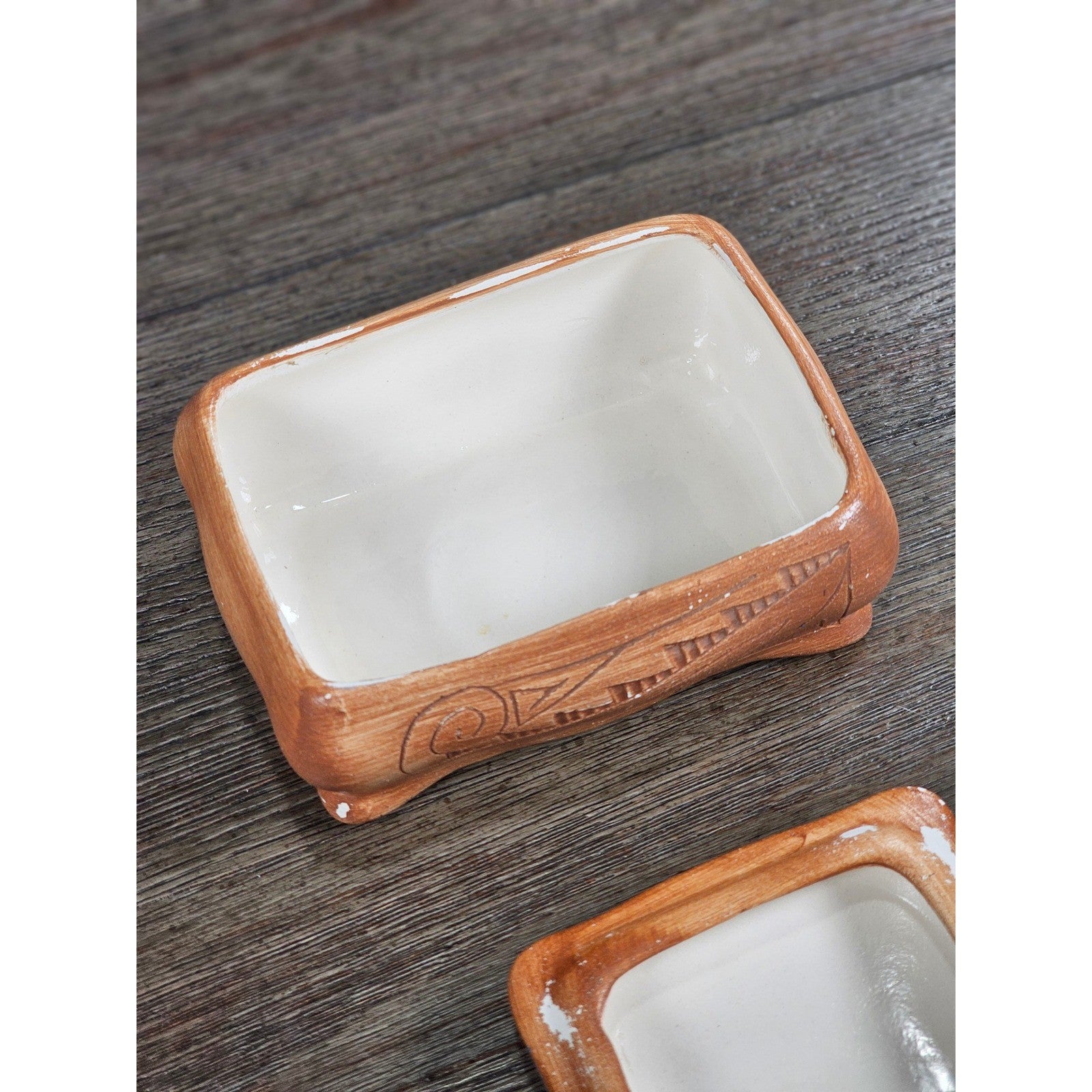 Vintage Hand-Painted Southwest Trinket Box Desert Landscape Signed