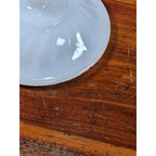 Vintage Milk Glass Sugar Bowl with Lid Gold Trim Fluted Handles