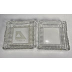 Vintage Crystal Trinket Box 1996 Small Square Jewelry Keepsake Box
